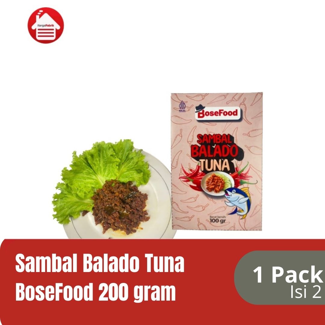  Sambal Balado Tuna BoseFood 200 gr ( 2x 100 ) 1 Pack Isi 2